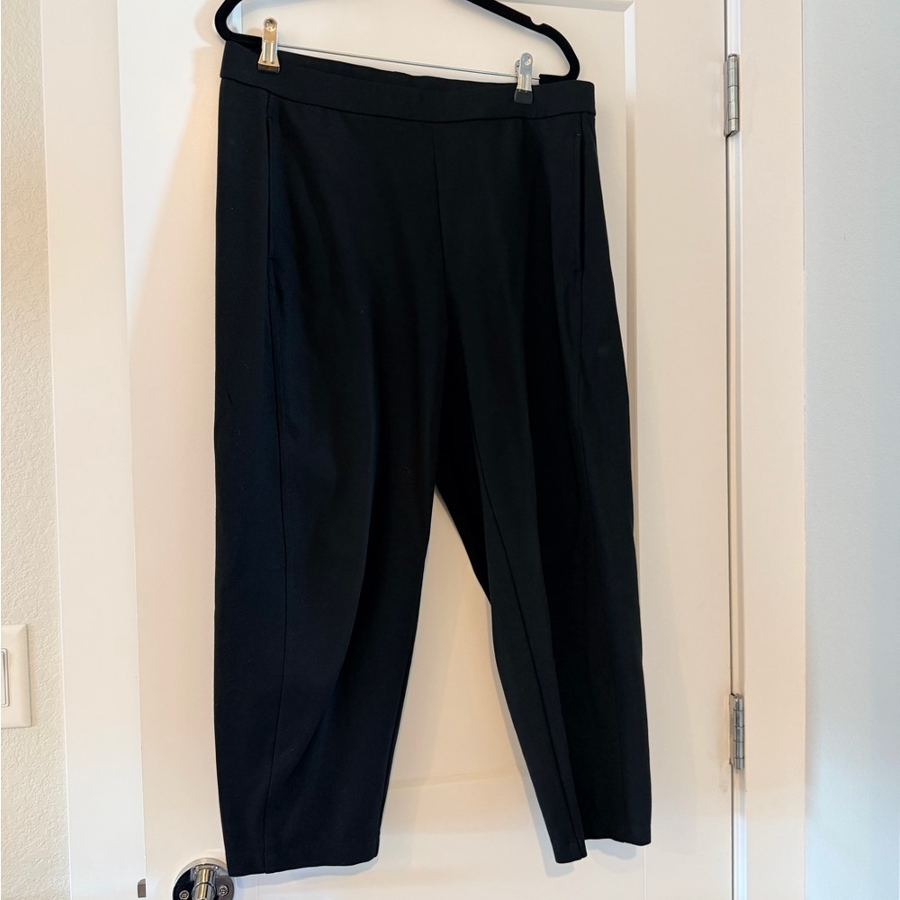 Eileen Fisher Black Cropped Ankle Pants